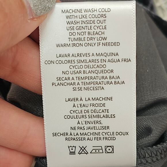 Another Love Velour Sweater Top Womens Medium Charcoal Grey Tie Front Party NEW - Picture 6 of 12